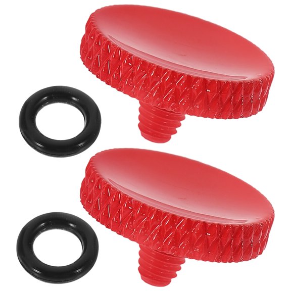 HONMEET 2-Pack Red Convex Aluminum Alloy Camera Shutter Release Button, Smooth Responsive Accessory for Cameras