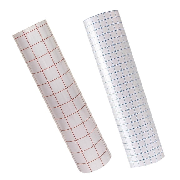 HONMEET 2Pcs Red PVC Grid Transfer Tape for Vinyl with Self Adhesive Alignment Film for Decoration