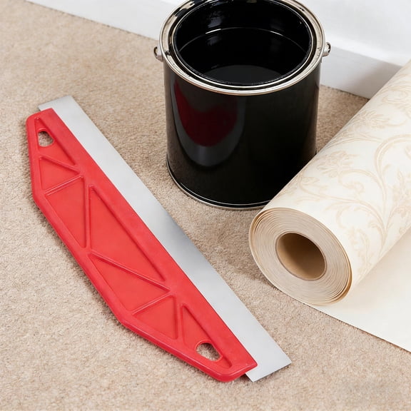 HONMEET 2Pcs Red Stainless Steel Paint Edge Protector for Baseboard Painting and Wallpaper Trimming