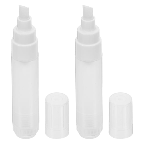 HONMEET 2pcs Empty Refillable Paint Marker Pens Plastic 8mm Flat Tip