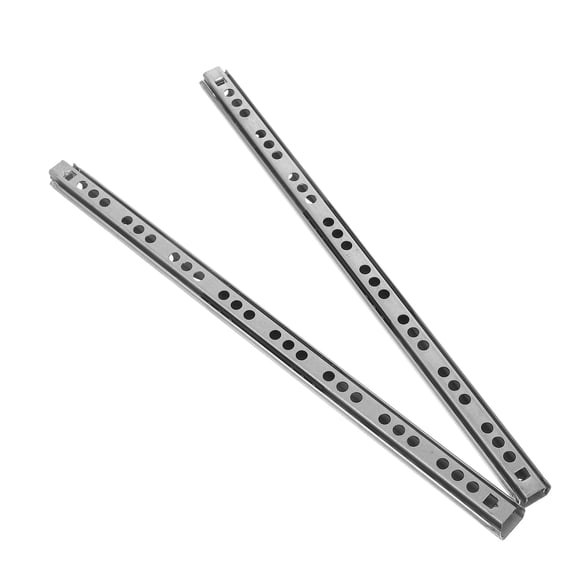 HONMEET 2Pcs Replacement Drawer Slides Plated Silver with Durable One Piece Structure