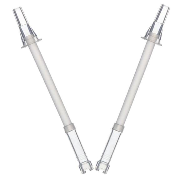 HONMEET Set of 2 Transparent Silicone Water Bottle Straws, Reusable, , Wear-Resistant for All Drink Types