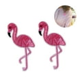 thumbnail image 1 of HONMEET 2Pcs Flamingo Applique Patch Rosy Embroidery for Clothes and Accessories, 1 of 6