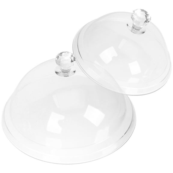 HONMEET  2Pcs Dustproof Round Cake Cover for Wedding Party Food Protection 6.3×6.3×3.1in