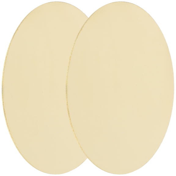 HONMEET 2Pcs Round Golden Brass Sheets for Jewelry Making and Craft Projects Durable Flexible Material
