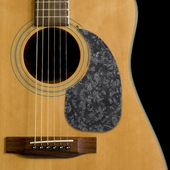 HONMEET 2Pcs Self Adhesive Waterdrop Shaped Acoustic Guitar Pickguard with Wood Grain
