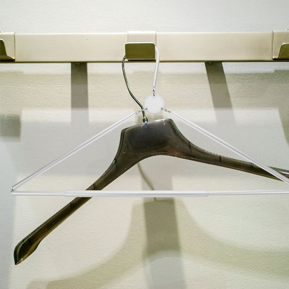 HONMEET 2Pcs Silver Folding Metal Clothes Hanger Portable Adjustable Laundry Room Garment Rack for Home