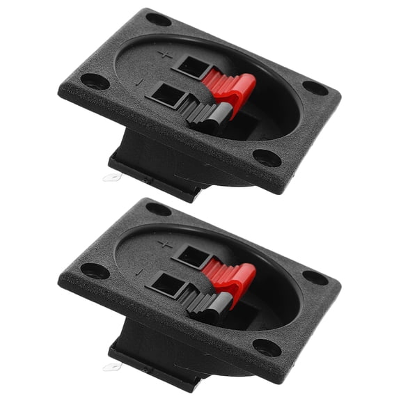 HONMEET 2-Pack Speaker Terminal Cups with Binding Posts for Home Theater Audio Systems and Sound Equipment
