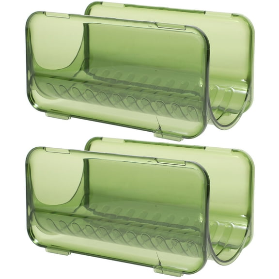 HONMEET Plastic Bottle Storage Rack Stackable 2Pcs for Tabletop Use in Green Color