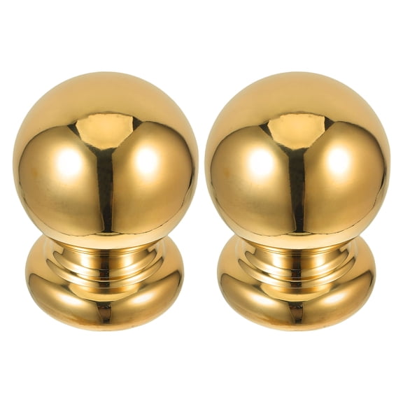HONMEET 2Pcs Stainless Steel Fence Post Caps with Golden Finish Sturdy Decorative Handrail Balls for Indoor Railings