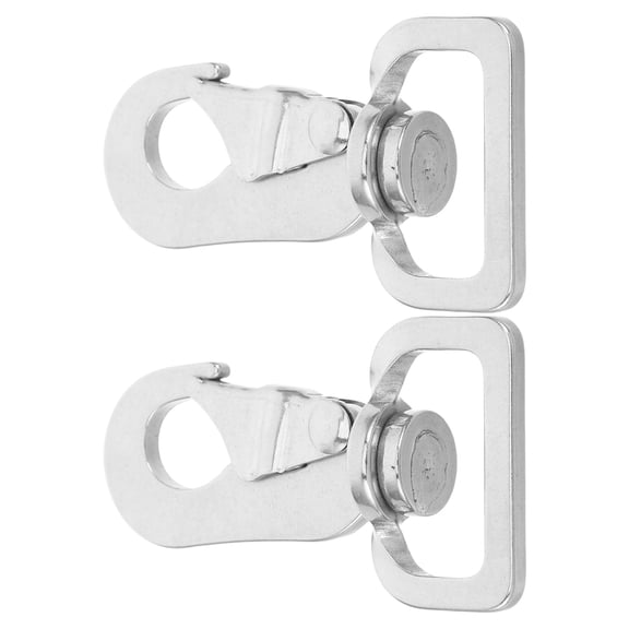 HONMEET 2Pcs Stainless Steel Spring Loaded Snap Hooks with Swivel Eye for Equine Harness and Reins