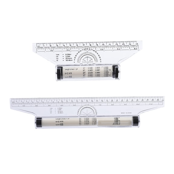 HONMEET 2Pcs Portable Plastic Parallel Rulers for Office and Drawing Measurement Tasks