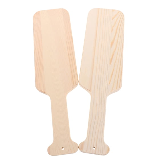 HONMEET Semicircle Wooden Paddles 2 Pieces for Crafts, Home Decor, Party Decorations and Creative Projects