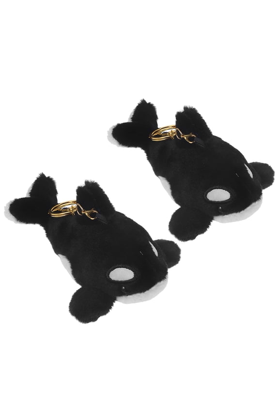 Cute Whale Plush Keychain Multi PP Cotton Soft Comfortable Accessory 2Pcs