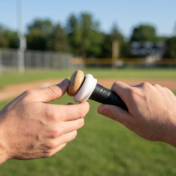 HONMEET 2Pcs White Baseball Bat Grip Choke Up Ring for Nonslip Control and Fast Setup