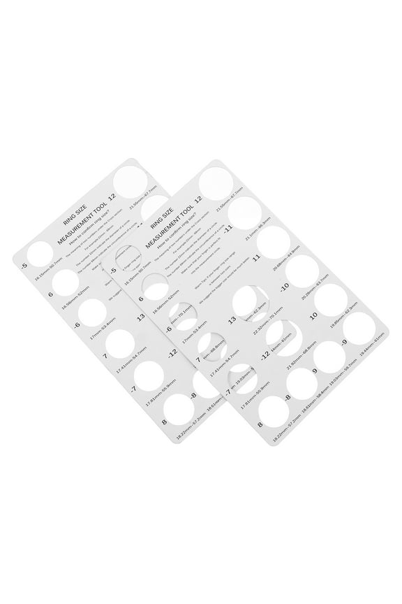 2Pcs White Ring Sizing Device for Accurate Finger Size Measurement and Easy Reuse