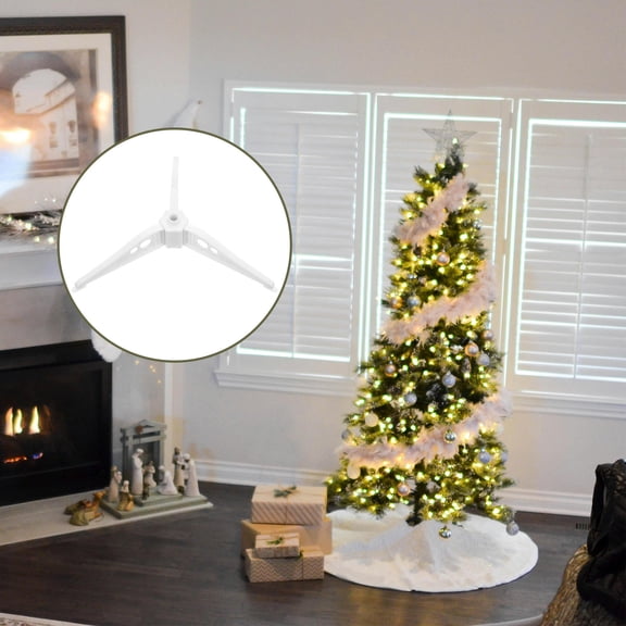 HONMEET 2-Pack Detachable White Tree Stand for Indoor and Outdoor Artificial Christmas Trees, and Easy to Assemble