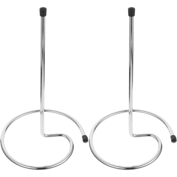 HONMEET 2Pcs Wine Decanter Drying Rack Plated Silver Stand Holds Cups Upright Saves Counter Space