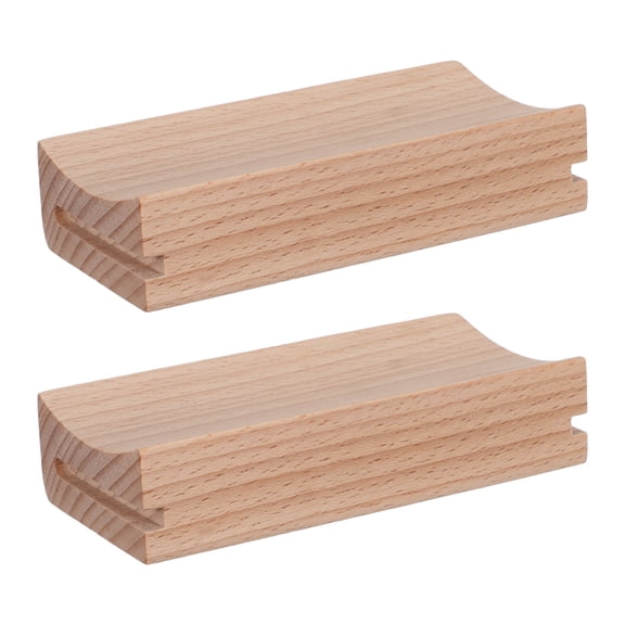 HONMEET 2Pcs Kitchen Utensil Rolling Pin Holder Wood Display Rack for Baking