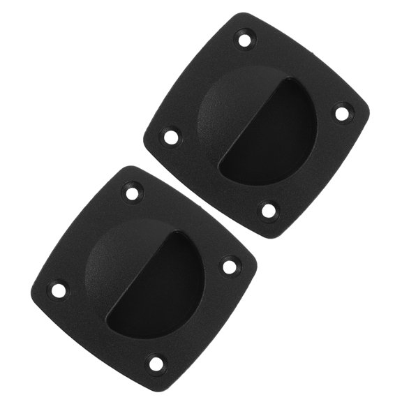 HONMEET 2Set Black Nylon Flush Pull Handle for Boat Deck Hatch Cover Marine Hardware