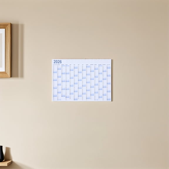 HONMEET Yearly Wall Planner 2026 Blue Writeable Surface for Easy Planning 2Sets