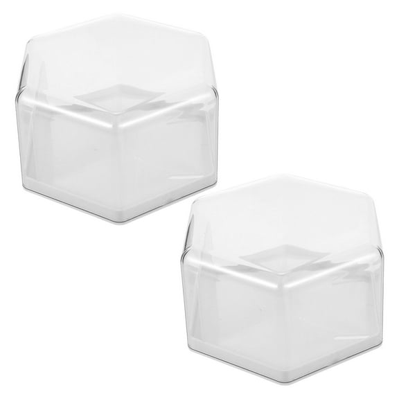 HONMEET 2Pcs White Wall Mounted Display Case Transparent Dustproof Figure Storage Box for Home