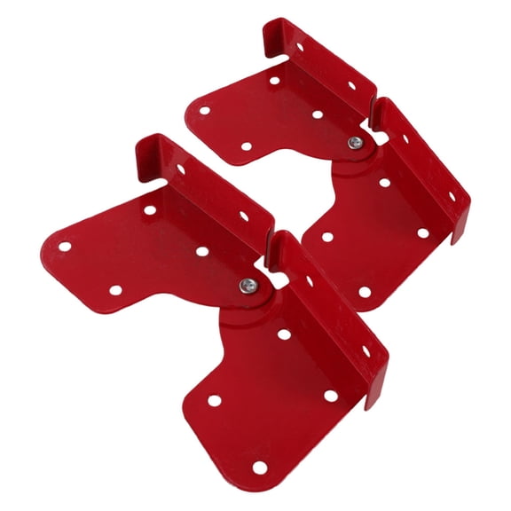 HONMEET 2pcs Attic Ladder Hinge Ladder Hooks for Garage Wall Iron Red Herringbone Home Use Accessories