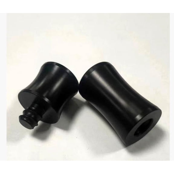TABLZONE 2-Pack Black Pool Cue Stick Joint Protectors with Shockproof Rubber Caps, Threaded Covers for Billiard Cue