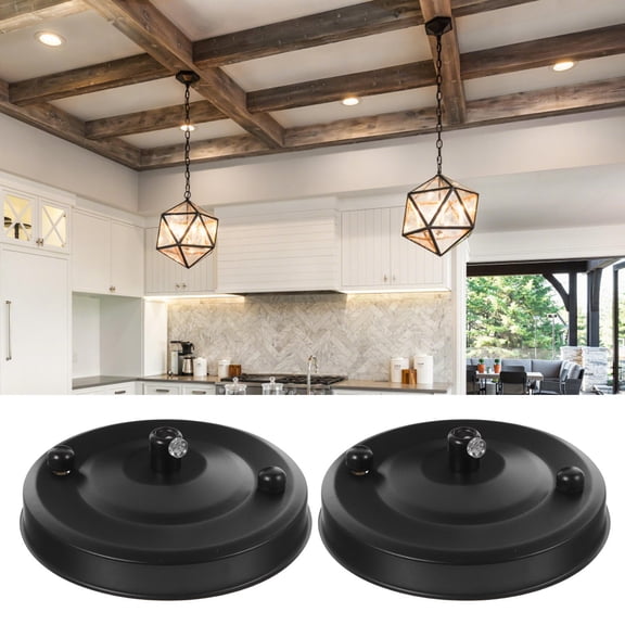HONMEET 2pcs Ceiling Light Hardware Metal Ceiling Cover Plate Indoor Lighting Accessories Simple Design