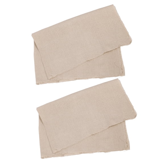 HONMEET 2-Pack Khaki Linen Burlap Fabric for Clay Pottery Crafting, Textured Material Supplies for Art Projects