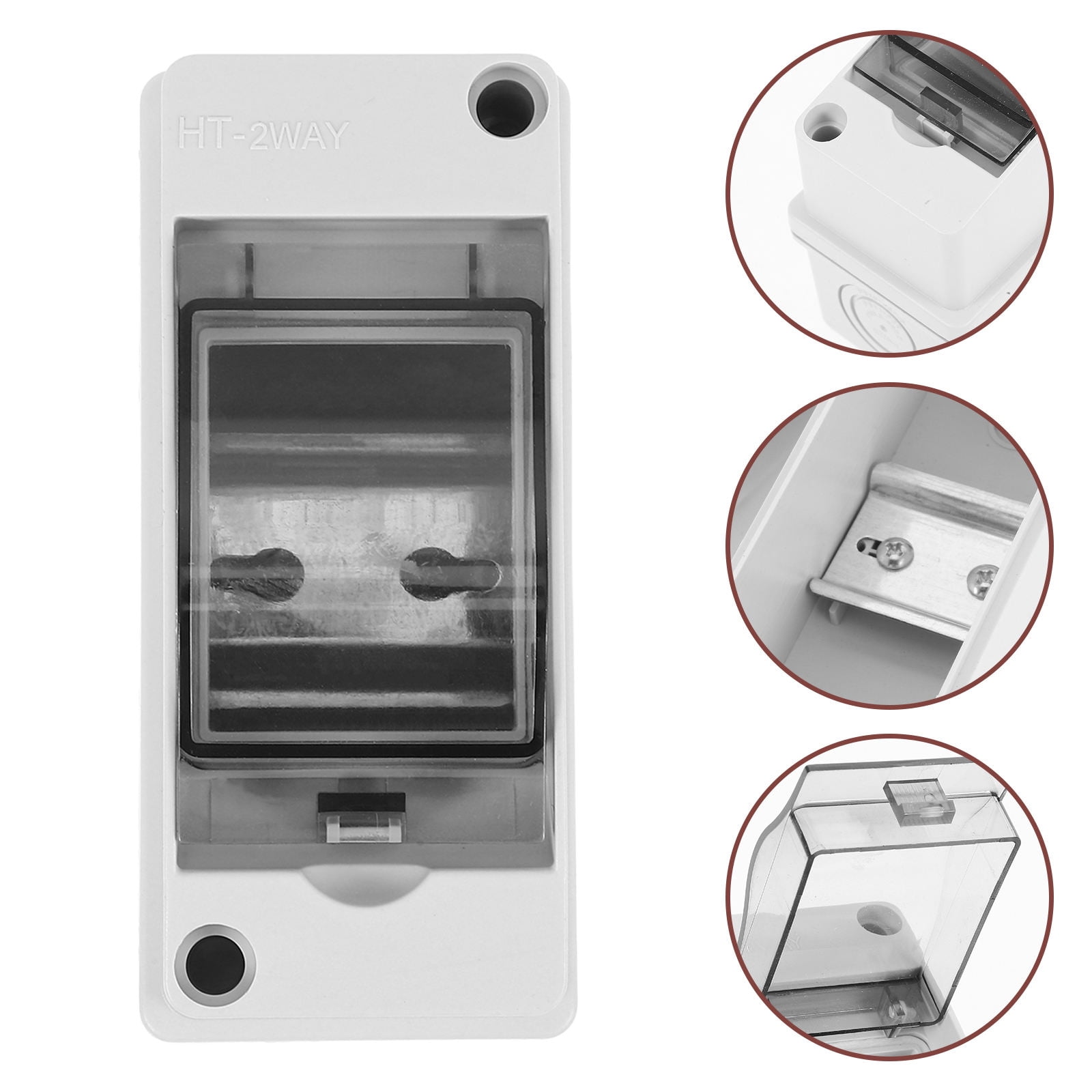 HONMEET ABS PC Power Distribution Box for Indoor and Outdoor Use, 2 Pieces, Electrical Junction Enclosure