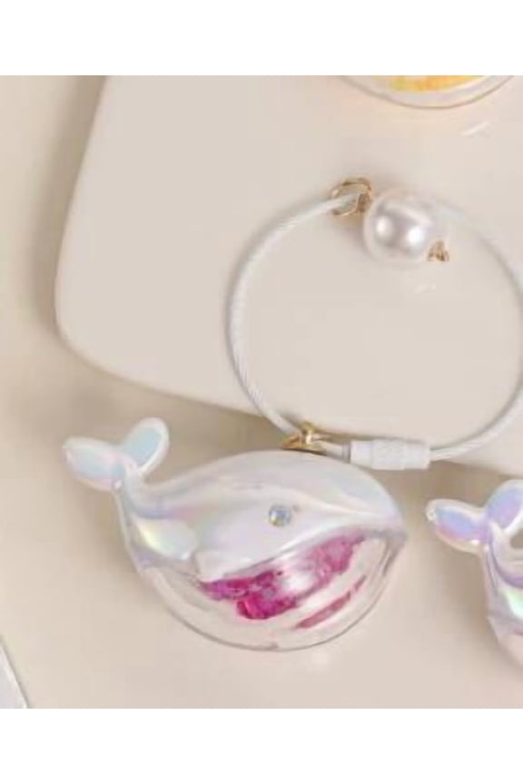 2pcs Dolphin Key Ring: Plastic Ocean Animal Charm Keychain - Nautical Bag Pendant - Marine Keychain for Men Women Girls Kids