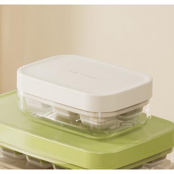 HONMEET White Plastic Ice Press Molds, Easy to Demold, Stackable Kitchen Makers, 2 Pieces Set