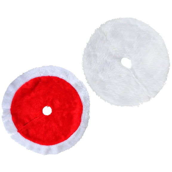 HONMEET 2pcs Mini Tree Skirt Round Fabric Decorative Birthday Party for Family