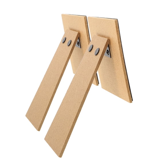 HONMEET 2pcs Photo Stands For Display Khaki Wood Angle Adjustment For Home Decor And Art Tile