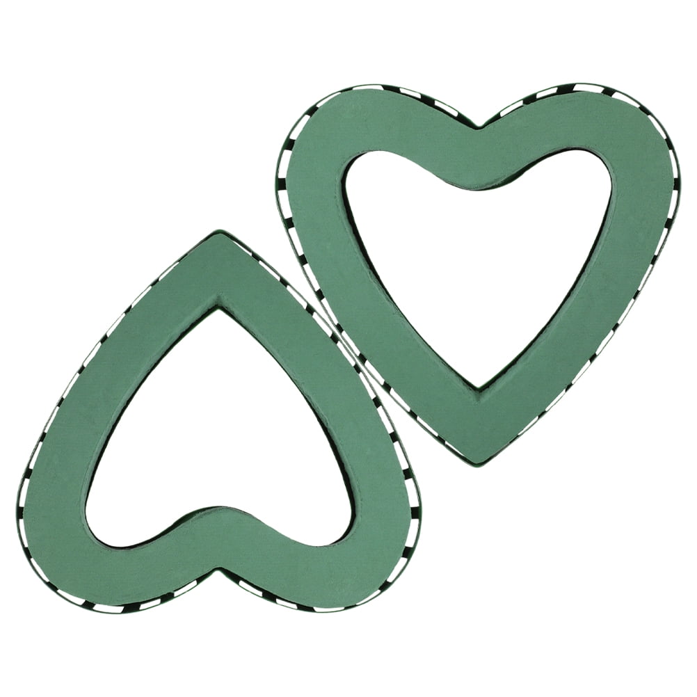 HONMEET Heart Shaped Flower Rack Green Plastic Wedding Car Decoration Accessory for Special Occasions