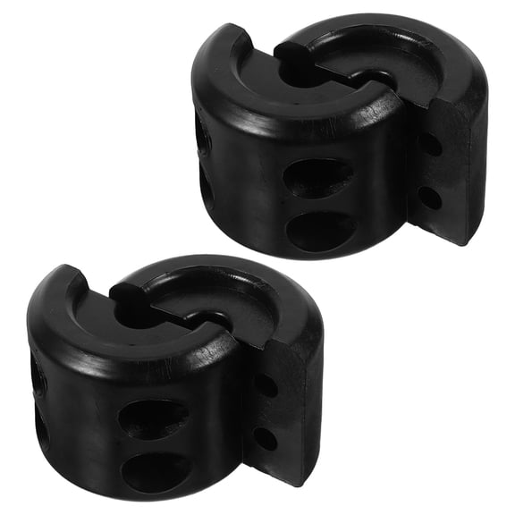 HONMEET 2pcs Universal Black Rubber Winch Hook Stopper Protectors Wear-Resistant Accessories