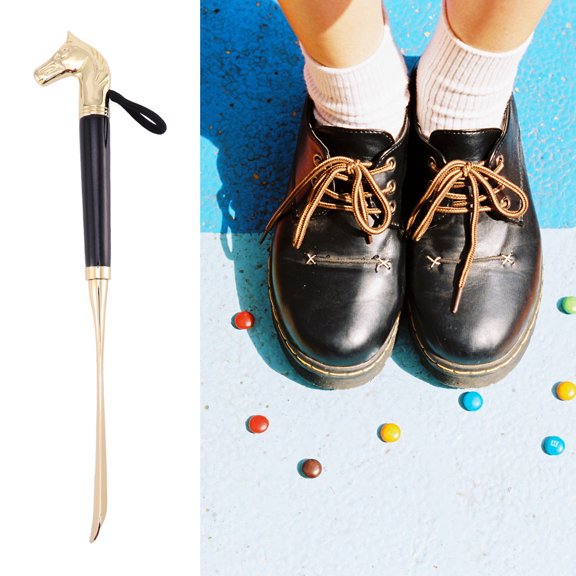 HONMEET 2pcs Shoehorn Long For Disabled People Alloy Shoe Remover Giving