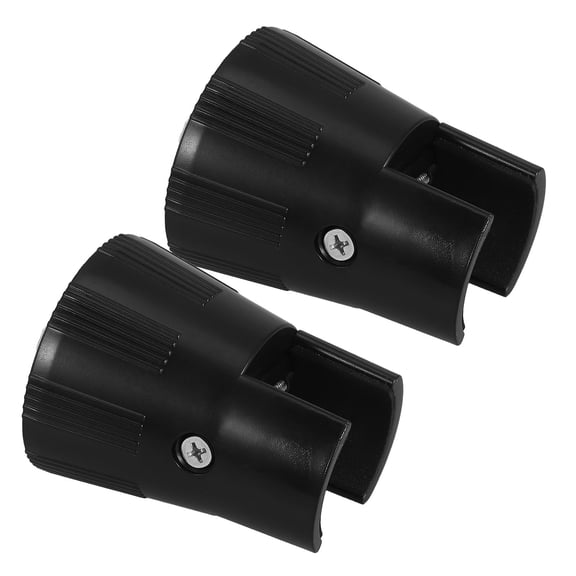 HONMEET Furniture Risers Black Plastic Adjustable Height and Width Stylish Design 2 Pieces