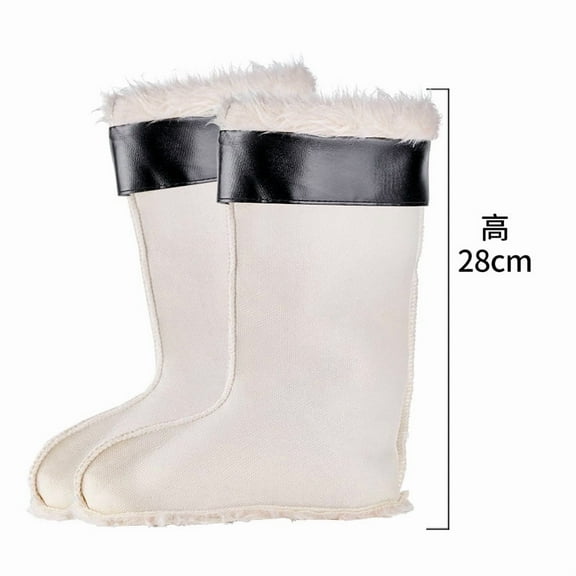 HONMEET 2-Pack Thermal Boot Liners for Rain Boots - Insulated Thick Fleece Insoles for Winter Rubber Shoes, Men & Women Size 42-44
