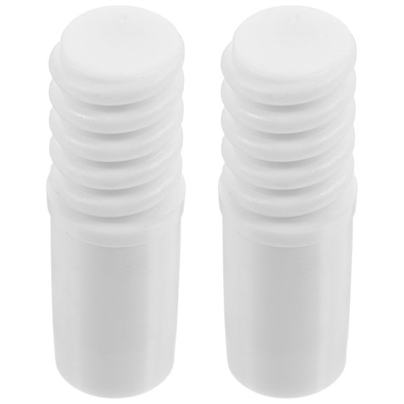 HONMEET Threaded Tip Replacement White Plastic for Broom Handles Versatile Use 2Pcs