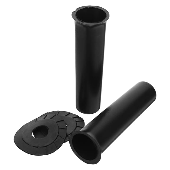 HONMEET 2-Pack Black Plastic Replacement Caps for Umbrella Handles, Top Covers for Handle Umbrellas