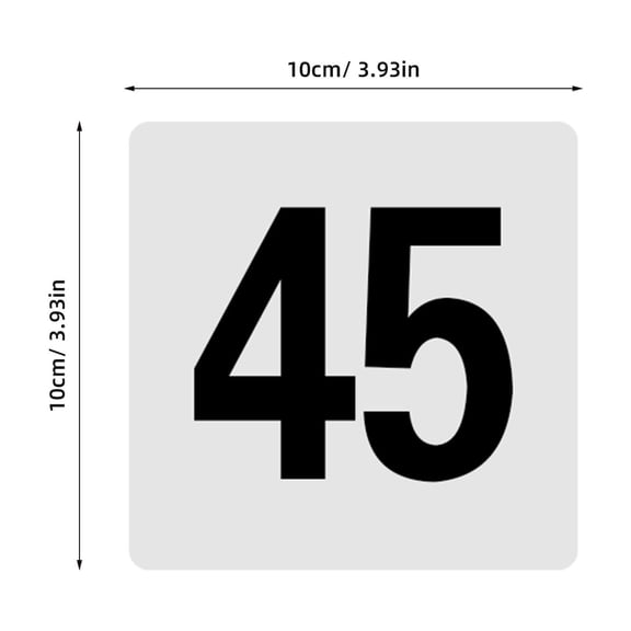 HONMEET White PVC Table Number Cards 3.93x3.93 Inches, 50-Pack Restaurant & Event Table Number Signs for