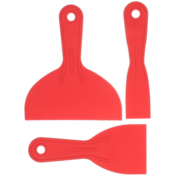HONMEET 3 Pcs Drywall Spatula Red PVC Equipment For DIY Enthusiasts And Professional Painters