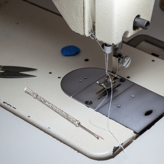 HONMEET 3 in 1 Needle Puller Seam Ripper for Sewing and Embroidery Thread Removal in Plated Silver