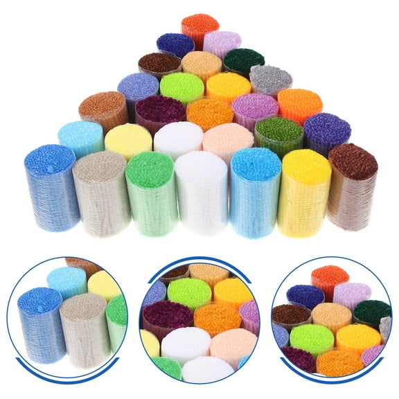 HONMEET 30 Rolls Pre-Cut Yarn Threads in Assorted Colors for Knitting, Crochet, Crafting, Needlework and Projects