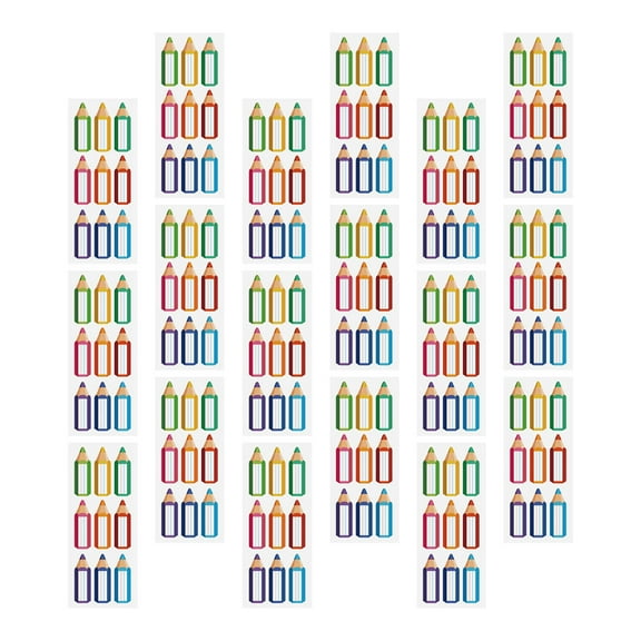 HONMEET 30 Sheets Pencil Name Tags Copperplate Paper Labels for School Organization and Classroom Use