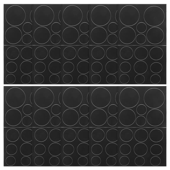 HONMEET 30 Sheets Self-Adhesive Clothing Repair Patch for Diy Crafting in Black 0.9x0.9in Polyester