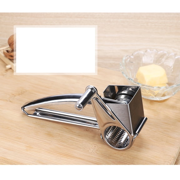 HONMEET Rotary Cheese Grater Stainless Steel Silver 1Pack