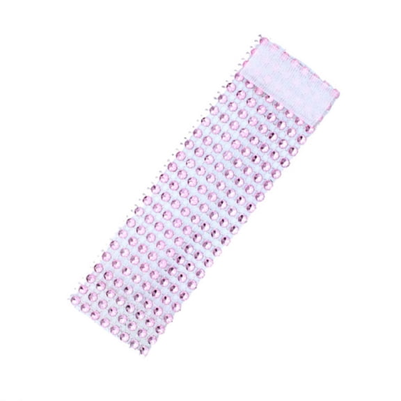 HONMEET Rhinestone Napkin Holders Pink Plastic 30Pcs for Wedding Table Setting
